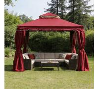 Shatchi 3M X 3M Garden Gazebo Outdoor Patio Party Pavilion Tent - Heavy Duty Aluminium Frame