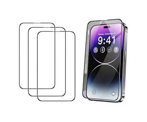 SHATCHI 3Pack Privacy Screen Protector for iPhone 15 Pro Max 6.7-Inch, Anti-Spy Tempered Glass Film 9H Full Coverage Screen Guard Bubble-Free Case Friendly Clear