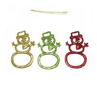 3pcs Glitter Snowman Christmas Tree Decoration Xmas Party Hanging Ornament Decorations