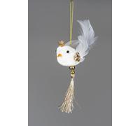 Shatchi 3Pcs White Robin Bird 7x13cm - Christmas Tree Hanging Decorations Ornaments Fairy Tale Themed Xmas Tree Pendant | Size: 7x13 cm Shatchi White 7x13 cm