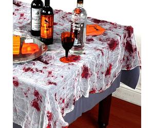 Shatchi 3Pk Halloween Blood-Stained Tablecloth - Fancy Party Table Cover, 60X84In
