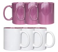 Shatchi 4-Pack 11oz 2-Tone Sublimation Mugs - Perfect for Custom Printing Shatchi Multicolor