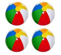 SHATCHI 4pcs 20in Beach Ball Inflatable Rainbow Coloured Holiday Swimming Pool Party Toys Blow Up Summer Outdoor Games