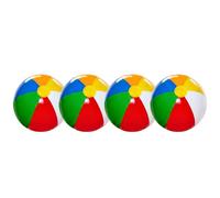 SHATCHI 4pcs 20in Beach Ball Inflatable Rainbow Coloured Holiday Swimming Pool Party Toys Blow Up Summer Outdoor Games