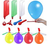 SHATCHI 4 x Balloon Helicopter Novelty Toys Party Loot Bag Fillers Favours Birthday Gifts For Kids Stocking Fillers