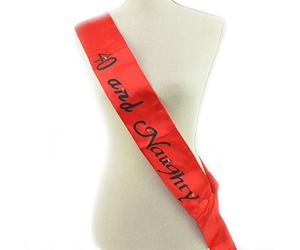 Shatchi 40 and Naughty Flashing Sash Red 40th Birthday Party Fancy Dress Accessory Gift Ribbon Decoration
