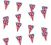 Shatchi 40 m British Union Jack Bunting 100 Triangle Flag Banner Party Decoration 130 Ft