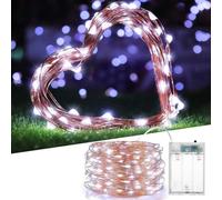SHATCHI 2 Pack of 40 LED/4m Fairy String Lights Copper Wire Battery Operated Cool White LEDs Twinkle Waterproof Lights for Bedroom, Christmas, Party, Wedding Outdoor Indoor Decoration