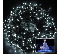 Shatchi 400 Leds Cool White Fairy String Lights Cool White Indoor/outdoor Green Cable 8 Modes Mains Powered Memory Auto Timer