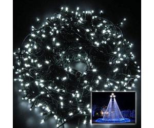 Shatchi 400 Leds Cool White Fairy String Lights Cool White Indoor/outdoor Green Cable 8 Modes Mains Powered Memory Auto Timer
