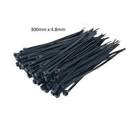 Shatchi 400 Pcs Black Nylon Cable Ties - 100mm, 200mm, 300mm Sizes | Size: 4.6m Shatchi Black 4.6m
