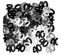 Shatchi 40Th Birthday Confetti 3 Pack X 14 Grams Birthday Decoration Foil Metallic 3 Pack