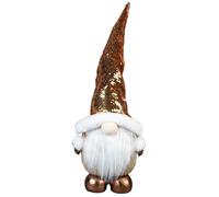 SHATCHI 44cm Christmas Gnome Figure Golden Sequin Hat Xmas Decorations Gonks Santa Ornament Tomte Faceless Elf Tabletop Centrepiece Showpieces Home Art & Craft Xmas Party Window Décor