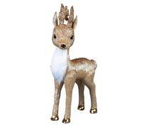 SHATCHI 44cm Reindeer Figure Golden Costume Santa’s Friends Christmas Tabletop Centrepiece Showpieces Home Art & Craft Xmas Party Window Décor