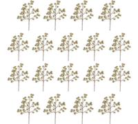 Shatchi 45Cm Artificial Champagne Glitter Berry Picks For Christmas, Pack Of 18