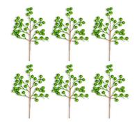 Shatchi 45Cm Artificial Dark Green Glitter Berry Picks For Christmas, Pack Of 6