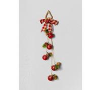 Christmas hanging decoration 46 CM Red rusty bells Shatchi Red One Size