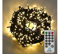 480LEDs Fairy Lights Christmas String Lights with Remote Plug Mains Powered, Timer, Multifunction, Memory, Warm White Outdoor Waterproof Garden Indoor Tree Decorations