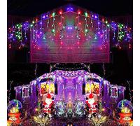 (480, Multicolor) LED Waterfall Icicle Light Outdoor Connectable Snowing Chase Xmas Home Décor