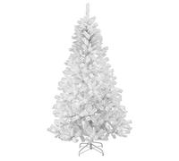 SHATCHI 4ft/1.2m Alaskan Pine White Artificial Christmas Tree Bushy 230 Tips with Metal Stand Xmas Home Decoration, PVC, 120cm