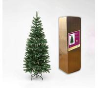 SHATCHI 4Ft/1.2m Green Christmas Slim Pine Narrow Xmas Tree, 180 Pointed Tips, Metal Stand, Holiday Home Decorations, 120 cm