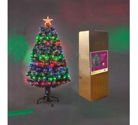 4Ft/120cm Multicolour 8 Modes Fibre Optic Christmas Tree LED Pre-Lit Shatchi Green 4ft
