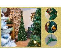 Shatchi 4Ft / 120Cm Pre-Lit Pop Up Christmas Tree With Leds And Gold Baubles