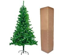 SHATCHI 4Ft/5Ft/6Ft Green Pine Artificial Christmas Tree Traditional Realistic Natural Branches Metal Stand Festive Xmas Home Decoration, Polyvinyl Chloride, 4Ft