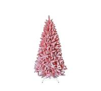 SHATCHI 4Ft Flocked Pink Christmas Tree Snow Dusted Artificial Pine Foldable Metal Stand 308 Tips Hinged Branches Snowy Bushy Luxury Holiday Home Decoration, PVC, 120cm