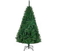 SHATCHI 4ft/1.2m Green Bushy Imperial Pine Artificial Deluxe Christmas Tree Hinged Branches 308 Pencil Point Tips with Metal Stand Xmas Home Decorations, PVC, 120 cm