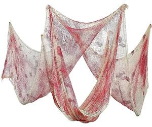 SHATCHI 4Pcs Blood Stained Tablecloth - Gauze-Printed Design for Spine-Tingling Scene - Parties Decor - Durable Fabric Indoor Outdoor Use - 152cm x 213cm - Embrace the Spirit of the Season