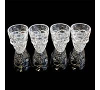 Shatchi 4Pcs Halloween 3D Skull Shot Glasses - Clear 55ml Tableware for Striking Decor Shatchi Clear