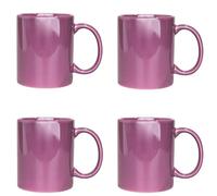 SHATCHI 4Pcs Purple Colour Sublimation Mugs 11oz - Sublimation Cups Coated Cup Heat Press Printing Tea Coffee Mugs Personalise Gift