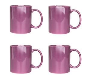 SHATCHI 4Pcs Purple Colour Sublimation Mugs 11oz - Sublimation Cups Coated Cup Heat Press Printing Tea Coffee Mugs Personalise Gift
