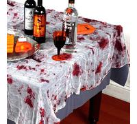 Shatchi 4Pk Halloween Blood-Stained Tablecloth - Fancy Party Table Cover, 60X84In