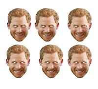 SHATCHI 5-20Pcs Royal Family Face Mask King’s Coronation Supplies Celebrities Face Masks UK Hen Night Stag Parties Fancy Dress Bulk Wholesale