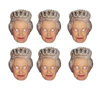 SHATCHI 5-20Pcs Royal Family Face Mask King’s Coronation Supplies Celebrities Face Masks UK Hen Night Stag Parties Fancy Dress Bulk Wholesale