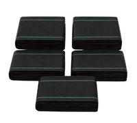 Shatchi 5 Pack 2M X 50M Heavy Duty Weed Barrier Fabric Woven Garden Ground Cover Membrane