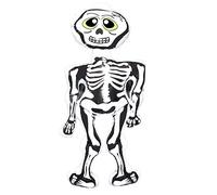 Shatchi 5 pcs X Large Inflatable Skeleton Halloween Decoration Fancy Dress Party Accessories Garden Home Bar Indoor Outdoor Window Door Scary Spooky Décor Bulk Deal Wholesale, White