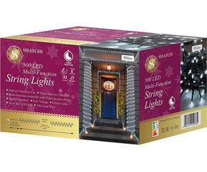 Shatchi 500 Cool White Leds Multifunction Timer Outdoor String Fairy Lights 50M