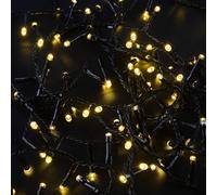 Shatchi 500 Leds Warm White Compact Lights Green Cable With 8 Effects Multifunction Auto Memory Indoor/outdoor Christmas Home Decorations