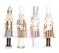 SHATCHI 50cm Gold Wooden Christmas Nutcrackers Soldiers King Puppet Large Figurines Xmas Home Decoration Ornament -Supplied Any One