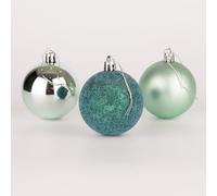50mm/12Pcs Christmas Baubles Shatterproof Turquoise,Tree Decorations Shatchi Turquoise One Size