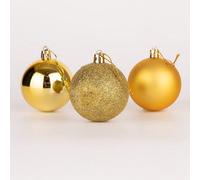 Shatchi 50mm/24Pcs Christmas Baubles Shatterproof Gold,tree Decorations