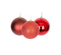 Shatchi 50mm/6Pcs Christmas Baubles Shatterproof Dark Red, Christmas Tree Decorations