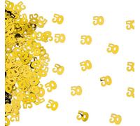 Shatchi 50Th Birthday Confetti Gold 1 Pack X 14 Grams Birthday Decoration Foil Metallic 1 Pack