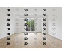 Shatchi 50Th Glitz Black Anniversary Birthday Metallic Hanging String Shiny Foil Wall Decorations Pack Of 6