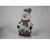 52cm Grey Snowman Christmas Tabletop Figures Window Wall Glitter Foam Showpiece Decorations Shatchi Grey One Size