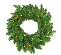 Shatchi 55cm Christmas Wreath Pre Lit with Various Tips Decorated Christmas Lightings Fireplace Home Wall Door Decorations Outdoor Indoor 11003