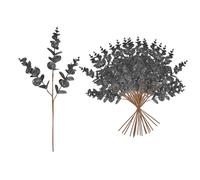 Shatchi 55cm Grey Glitter Artificial Eucalyptus Christmas Tree Picks | Size: 12 Pack Shatchi Grey 12 Pack